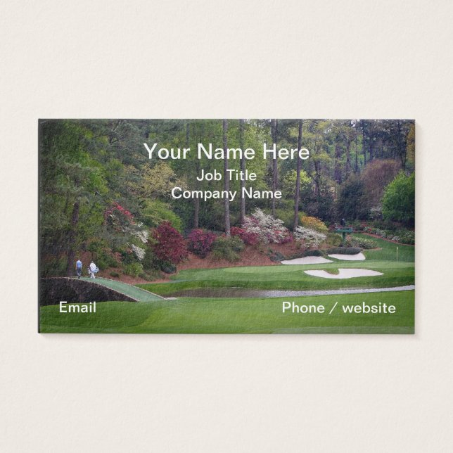 Mejor tarjeta de visita para golf (Frente)