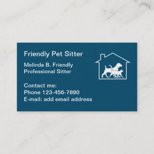 Mejor tarjeta de visita simple para Mascota en sit