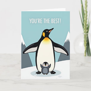 Mejor tarjeta del día de la madre pingüino