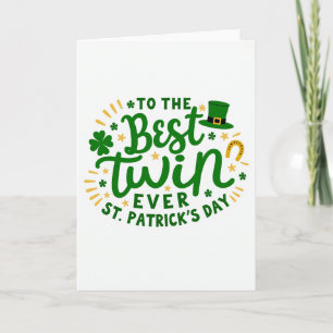 Mejor tarjeta del día de San Patricio para gemelos