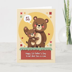 Mejor tarjeta del día del abrazo del oso papá