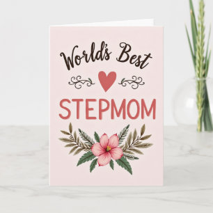 Mejor tarjeta floral del corazón para madrastra