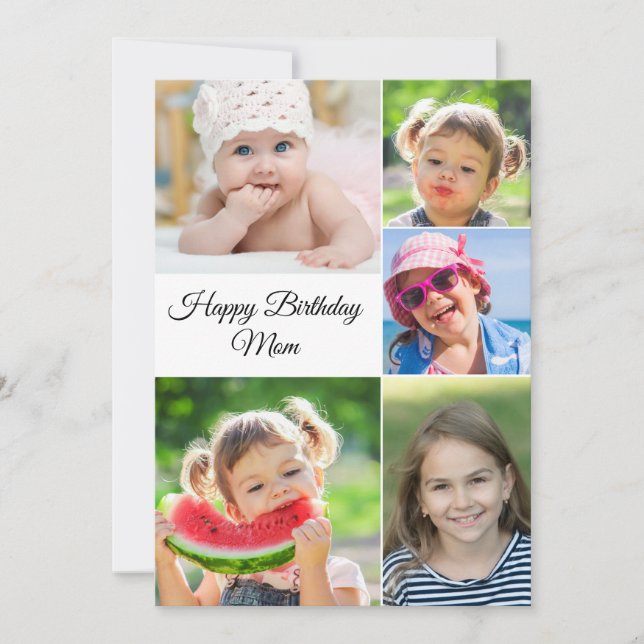 Mejor tarjeta plana de cumpleaños de mamá (Anverso)