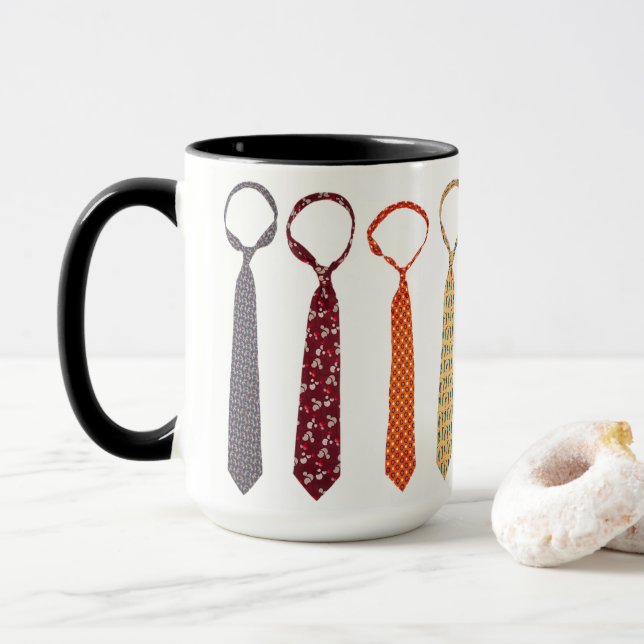 mejor taza de encargo combinada del papá 15oz por (Con donut)