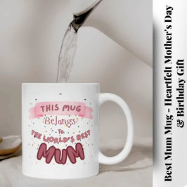 Mejor taza de Mamá - Famoso Día de la Madre y Cump