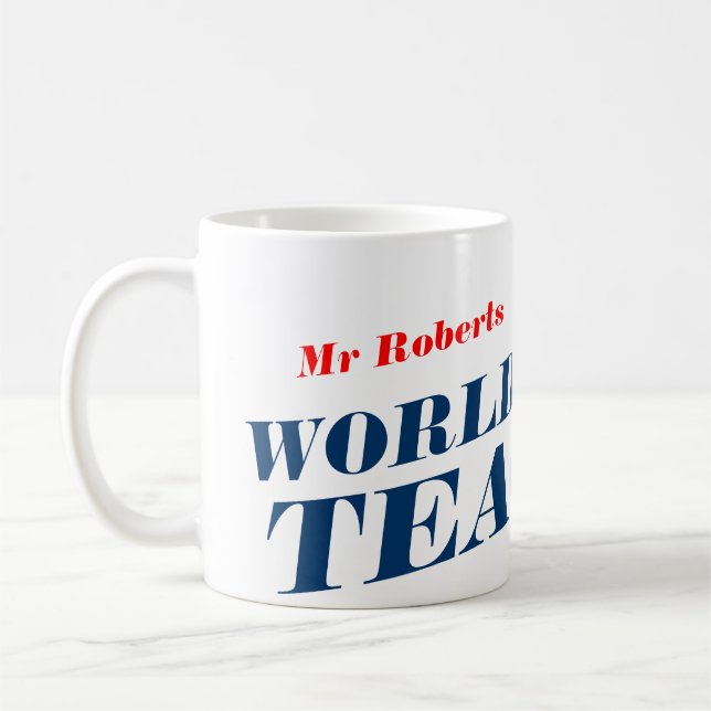 Mejor taza de profesores del mundo | Nombre person (Izquierda)