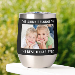 Mejor tío Collage de fotos negro