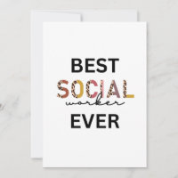 Mejor trabajador social hasta la tarjeta de agrade