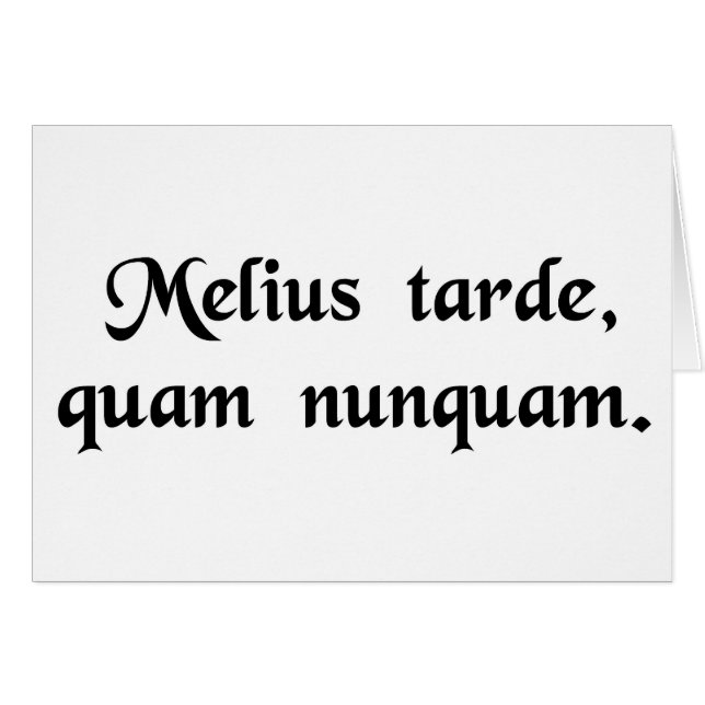 Mejore tarde que nunca (Anverso (Horizontal))