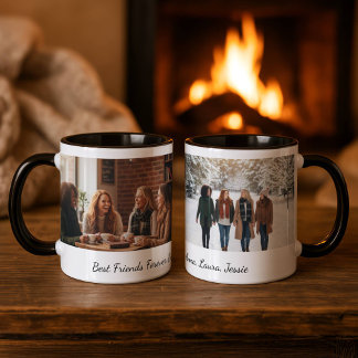 Mejores Amigas por Siempre Foto Personalizada Taza
