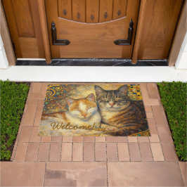 Mejores Amigos Gatos Alfombra de Entrada inspirada
