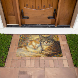 Mejores Amigos Gatos Alfombra de Entrada inspirada