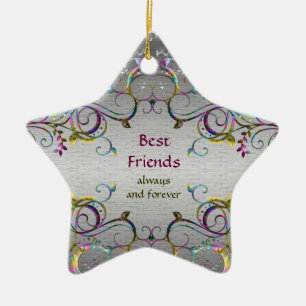 Mejores amigos - ornamento de la estrella del