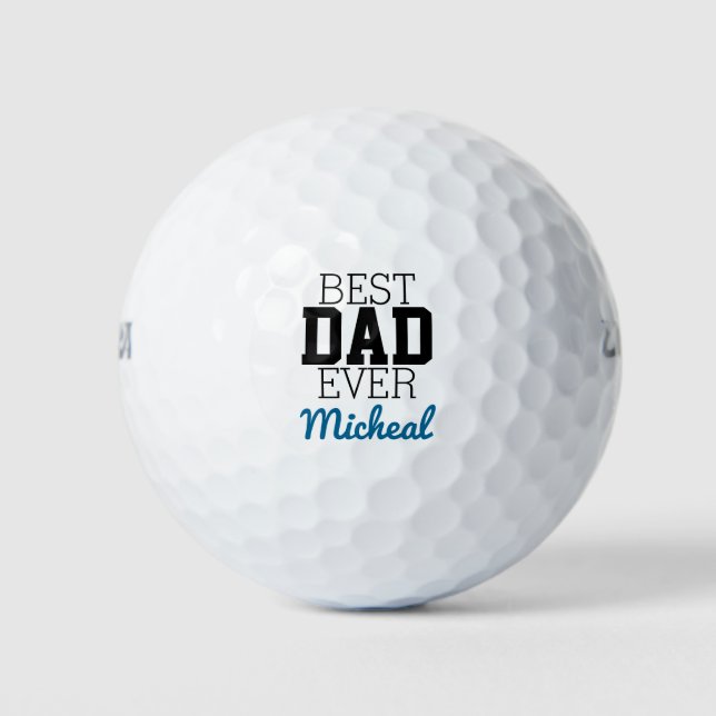 Mejores Bolas de Golf de Dad Personalizadas (Anverso)