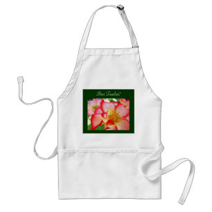 Mejores delantales Teach delantal Rojo Blanco Rosa