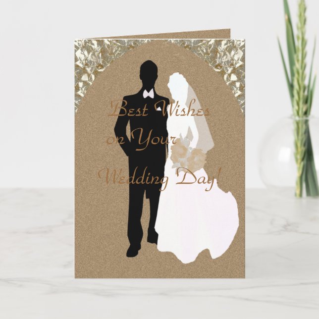 Mejores deseos en sus tarjetas de boda (Anverso)