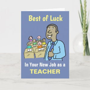 Mejores deseos en tu nuevo trabajo como tarjeta de