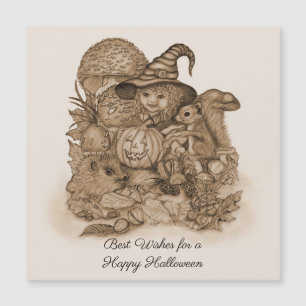Mejores deseos para una feliz Halloween tarjeta ma