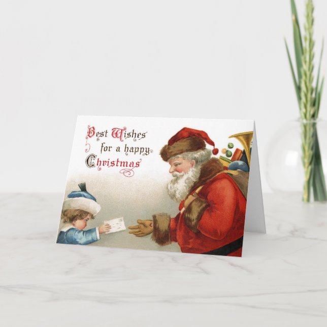 Mejores deseos para una tarjeta de Navidades felic (Anverso)