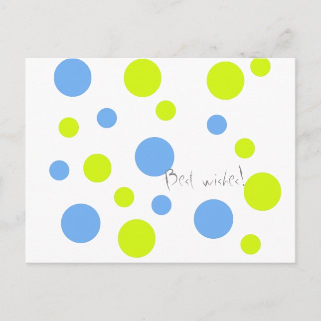 Mejores deseos Tarjeta postal de Burbujas Felices (Anverso)