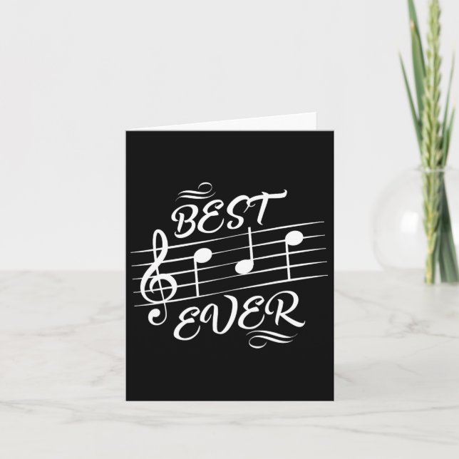 Mejores Notas Musicales de Papá Músico Día del Pad (Anverso)