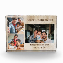 Mejores Papás del Mundo 3 Fotos Regalo Día del Pad