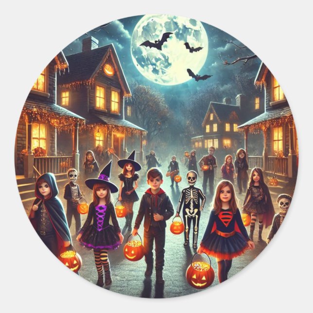 Mejores pegatinas fiesta de Halloween  (Anverso)