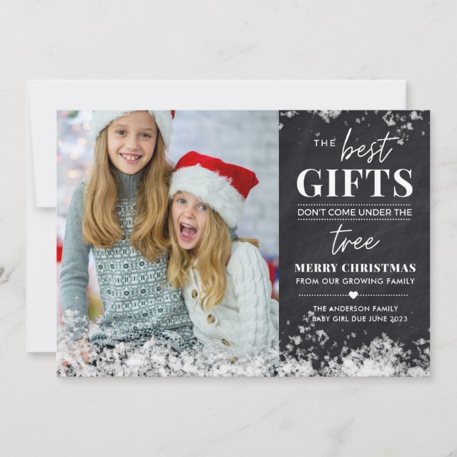 Mejores regalos Tarjeta de Navidad para anuncio de (Anverso)