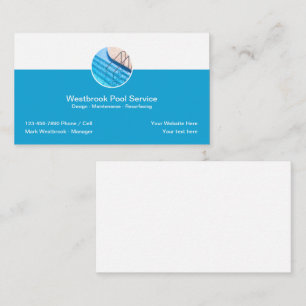 Mejores tarjetas de negocios de servicio de piscin