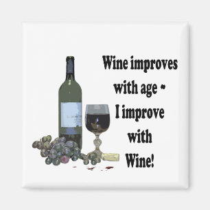Mejoro con el vino, imán chistoso del vino