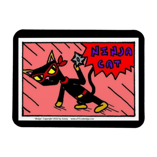 Mel NINJA CAT Imán flexible (Horizontal)