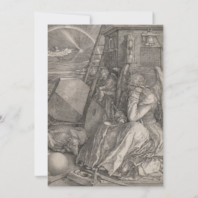 Melancholia I, grabada por Albrecht Durer (Anverso)