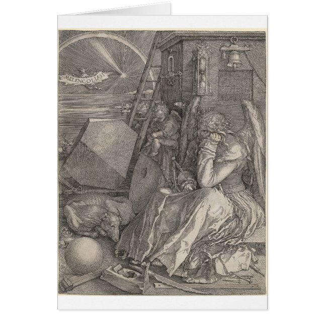 Melancholia I, grabada por Albrecht Durer (Frente)