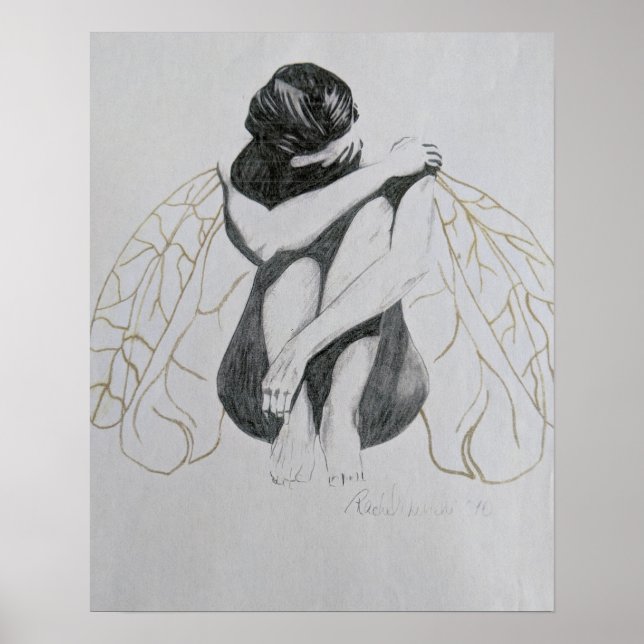 Melancolía, tristeza, depresión, hadas, arte de ha (Frente)