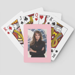 Melania Trump en una carta de juego
