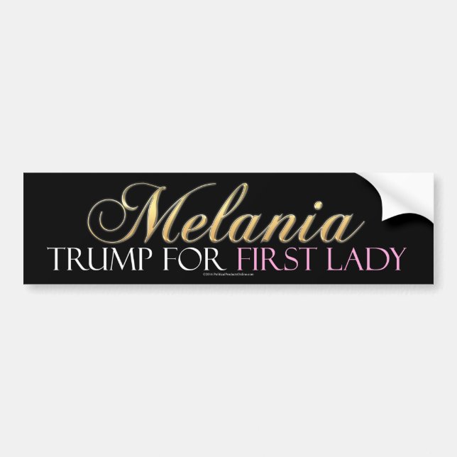 Melania Trump para la primera dama pegatina del pa (Frente)