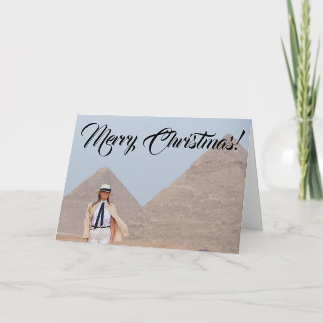 Melania Trump Pirámide Egipto Feliz Navidad (Anverso)
