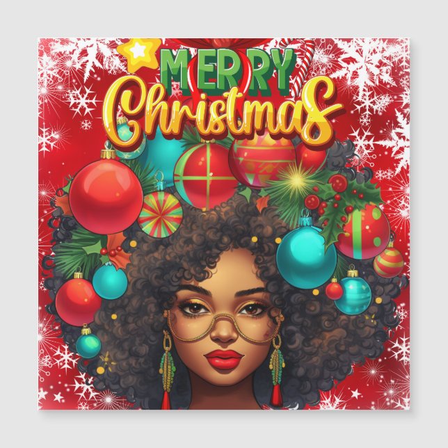 Melanin Navidad a la reina natural africana (Anverso)