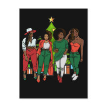 Melanin Sistas Árbol de Navidad y regalos Chicas n