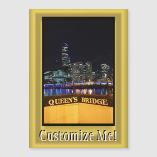 Melbourne Australia CBD Luces nocturnas