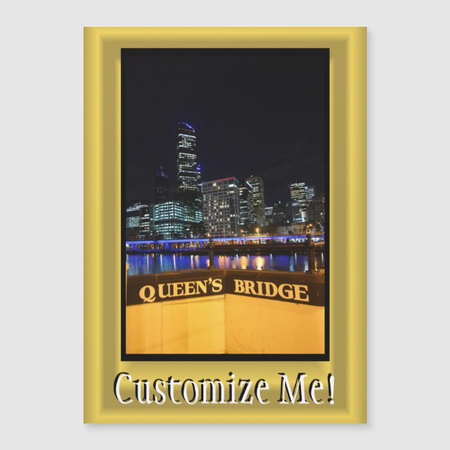 Melbourne Australia CBD Luces nocturnas (Anverso)