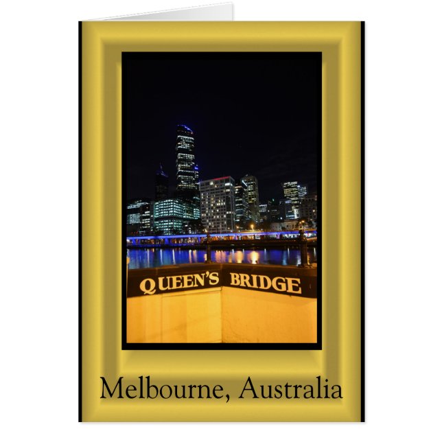 Melbourne Australia CBD Luces nocturnas (Frente)