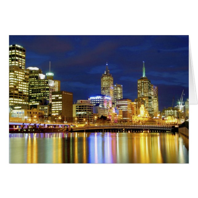 Melbourne, Australia. Las vistas nocturnas de 2 (Anverso (Horizontal))
