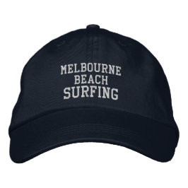 Melbourne Beach Florida Surfing Embroidered Gorra