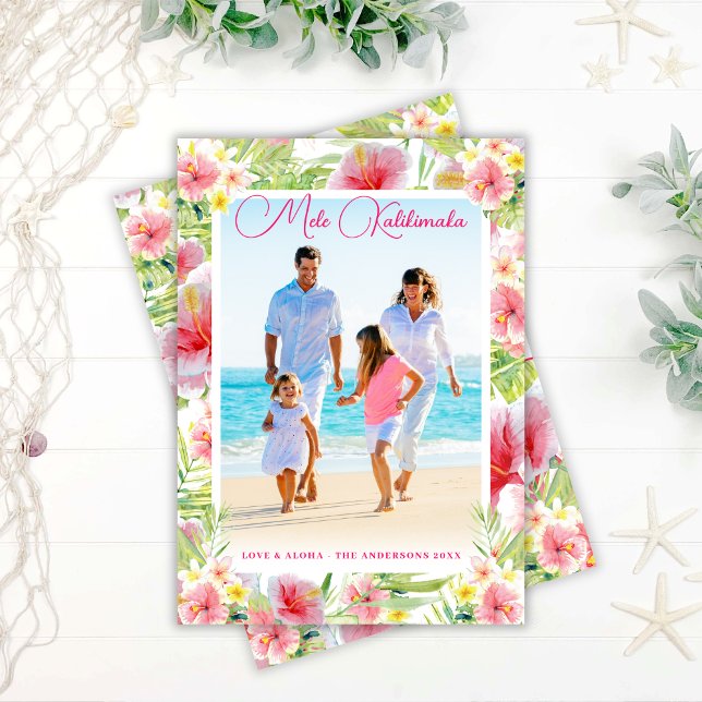 Mele Kalikimaka Floral Tropical de Navidad Foto (Subido por el creador)