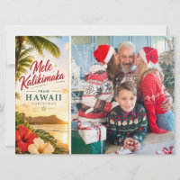 Mele Kalikimaka Hawaii Tarjeta de Navidad Personal