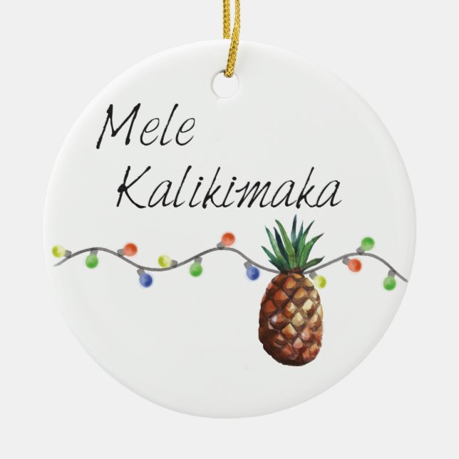 Mele Kalikimaka - ornamento del navidad (Frente)