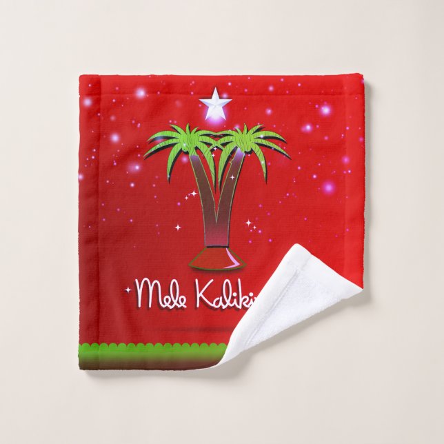 Mele Kalikimaka Palm Tree para Navidad (Toallita)