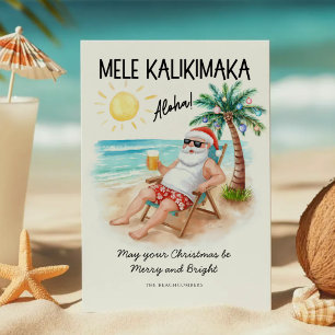 Mele Kalikimaka Playa Tropical Santa Navidad