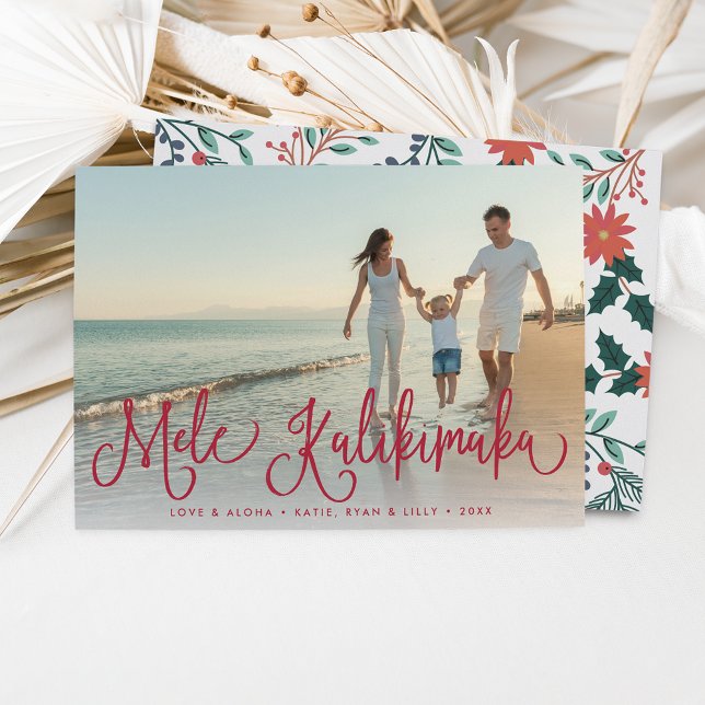 Mele Kalikimaka | Tarjeta fotográfica de vacacione (Subido por el creador)